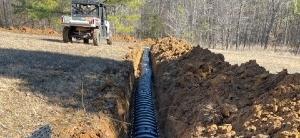 Infiltrators used for septic system fill lines. 